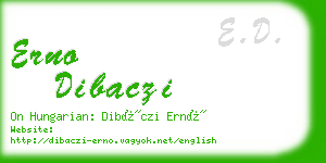 erno dibaczi business card